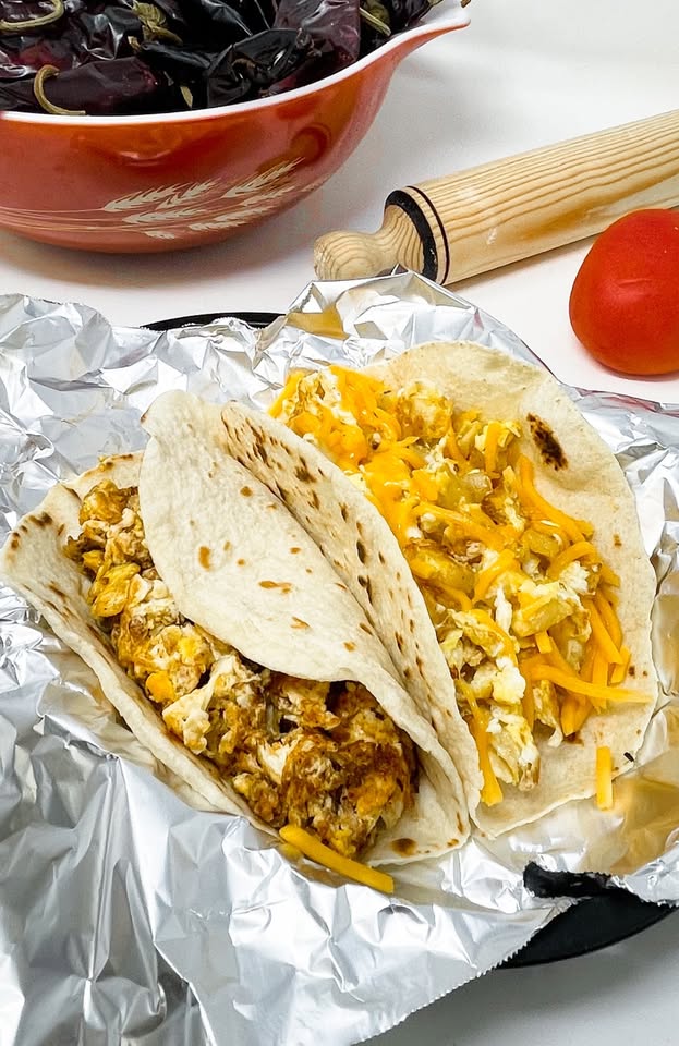 Delicious breakfast tacos from Hasta La Luna
